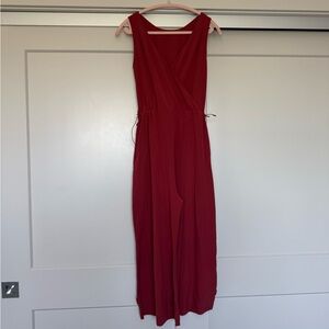 Title Nine Athletic Red Sleeveless Romper Jumpsuit